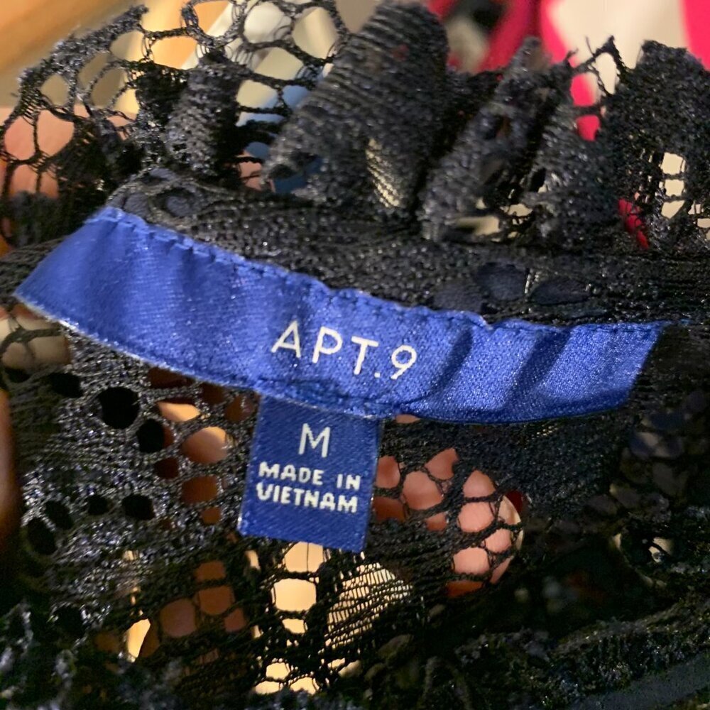 Apt. 9 Lace Navy Tank - Picture 3 of 7